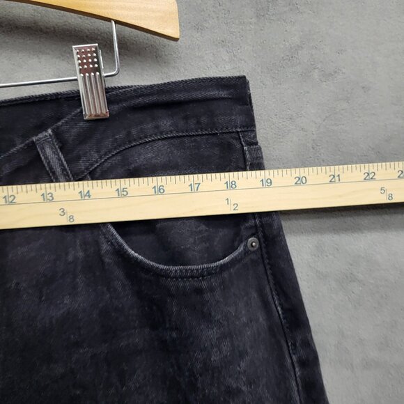 Levis 501 Jeans Mens 38x34 Black Denim Tapered Dark Wash Button Fly Black Label - Picture 9 of 11